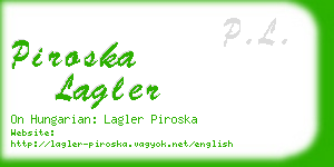 piroska lagler business card